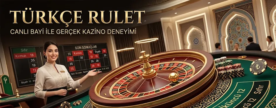 Canlı krupiyeli Türkçe rulet masası